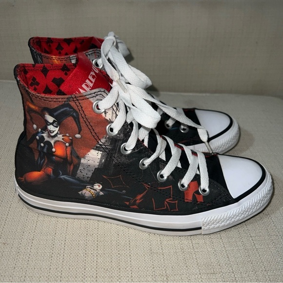 Converse Chuck Taylor Harley Quinn High Tops Mens’s Size 5 Women’s Size 7 - Picture 6 of 11